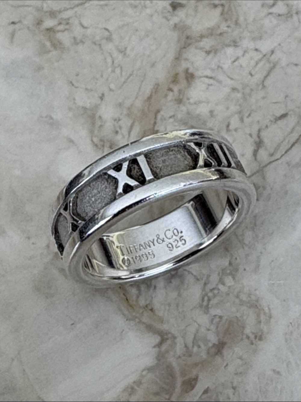 Tiffany & Co. Atlas Ring 925 Sterling Silver